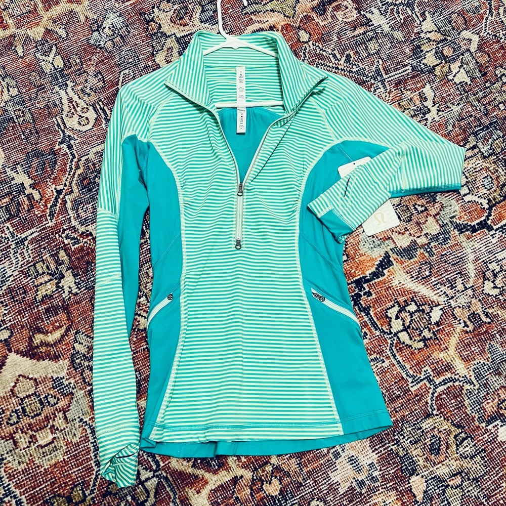 Lululemon Run Wild 1/2 Zip - Bali Breeze